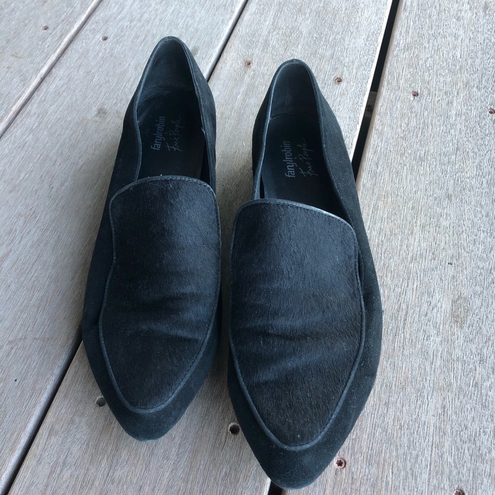 Free People + Farylrobin Calf Hair Loafers